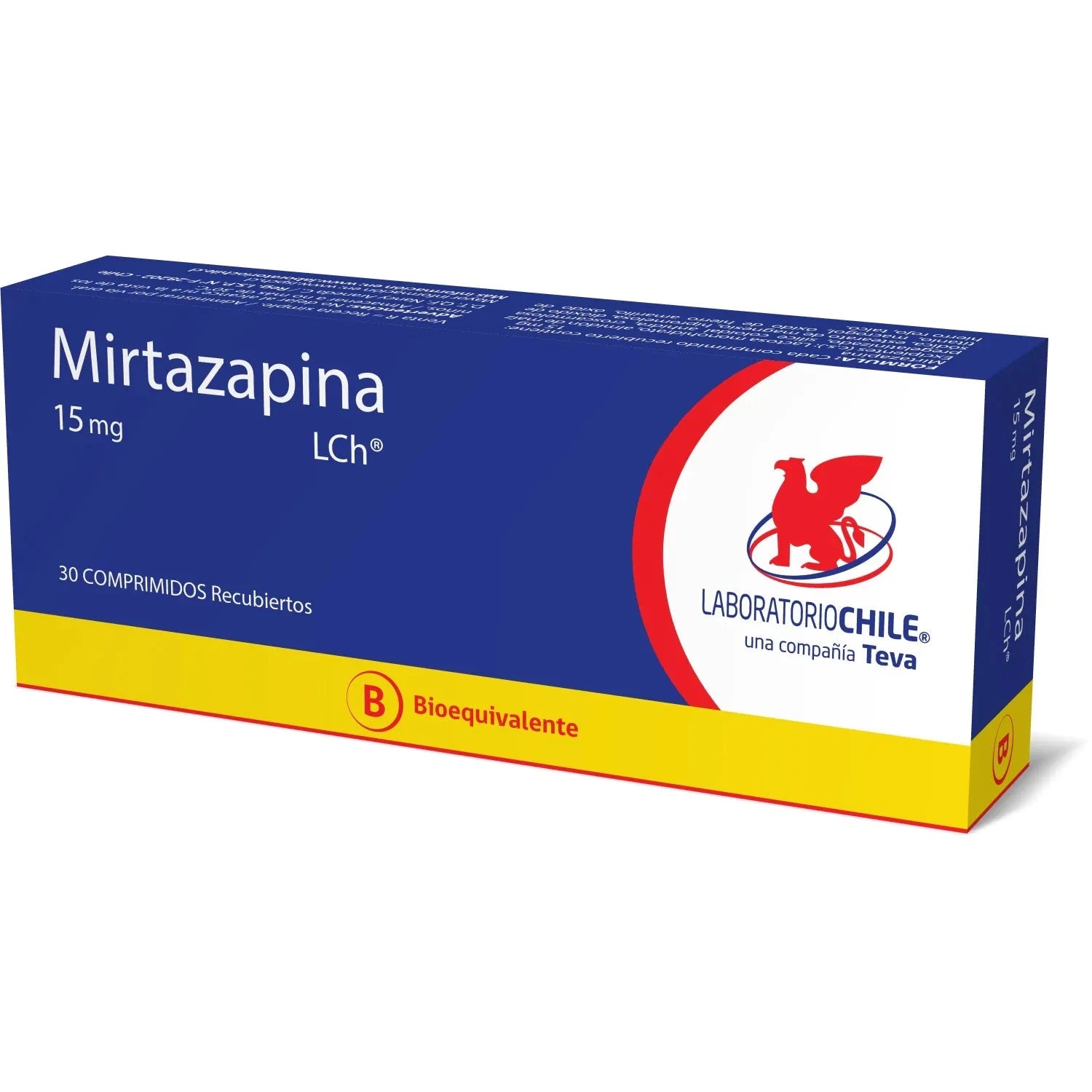 Mirtazapina 15Mg X 30 comprimidos LABORATORIO CHILE
